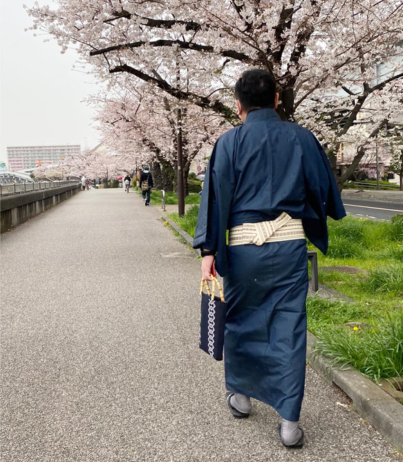 吉原つなぎ　バンブーバッグ　浴衣　和装　着物　お神輿　　名入れ可能　 9枚目の画像