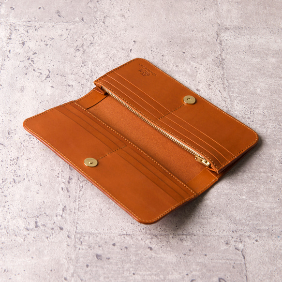 簡約零錢袋長夾 Bifold Long Wallet / 淺棕 Tan 第1張的照片