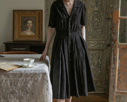 サラウェア リネンウールツイルドレス サラウェア リネンウールツイルドレス サラウェア リネンウールツイル