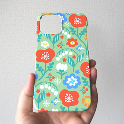 花朵&lt;綠色&gt; iPhone 手機殼 #相容 iPhone15 第3張的照片