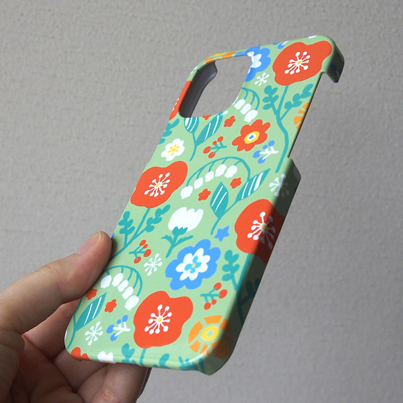 花朵&lt;綠色&gt; iPhone 手機殼 #相容 iPhone15 第4張的照片