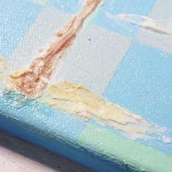 ヤシの大木／アクリル画　キャンバス　原画　F０号　トロピカル　青い空　ビーチ 6枚目の画像