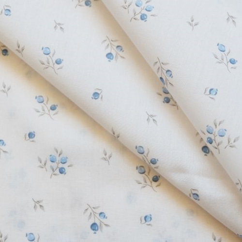 はぎれ75×50：sous le figuier グースベリー（ブルートープ） 生地  