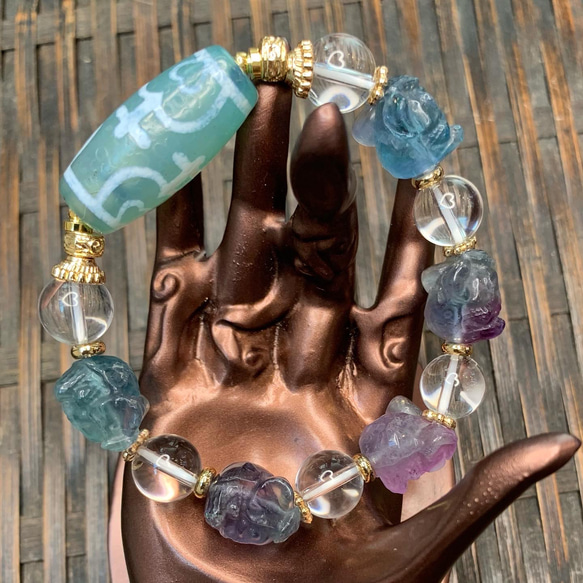 蓮花宝瓶天珠とチビガネさんブレス ブレスレット ちゅらちゅら 通販