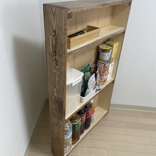 受注生産］サイズオーダー可能！冷蔵庫横の隙間収納・隙間ラック 棚