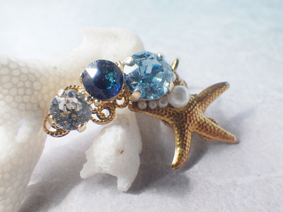 2WAY! Mermaid&#39;s Treasure Bijou 耳夾・耳環（僅一隻耳朵）☆Swarovski☆Ear Cu 第6張的照片