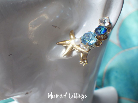 2WAY! Mermaid&#39;s Treasure Bijou 耳夾・耳環（僅一隻耳朵）☆Swarovski☆Ear Cu 第4張的照片