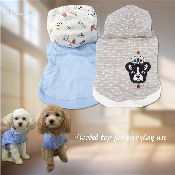 トップス パーカー フード付き Tシャツ クラウン パンダ ドッグ