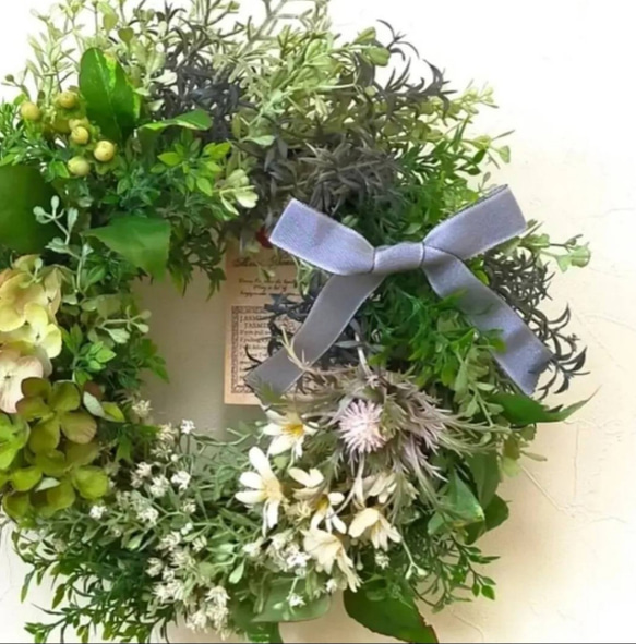 さわやかグリーンリース*⁠.⁠✧ 玄関リース 造花リース 【公式通販】