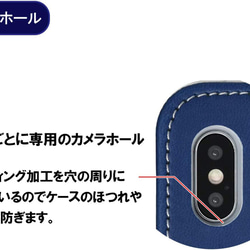 送料無料 手帳型 スマホケース iPhone 7/8/SE2,3 携帯カバー 鏡ミラー カード収納x2 ベルト 迷彩 紺 5枚目の画像