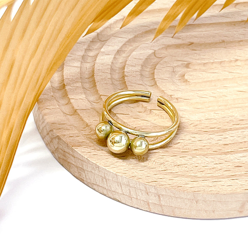 Triple Ball オープンリング【efr03】 指輪・リング AtelierB.Ecudes