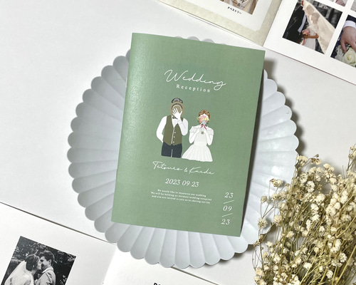 選べる内容｜プロフィールブック｜8P｜席次表なしもOK 席次表・席札