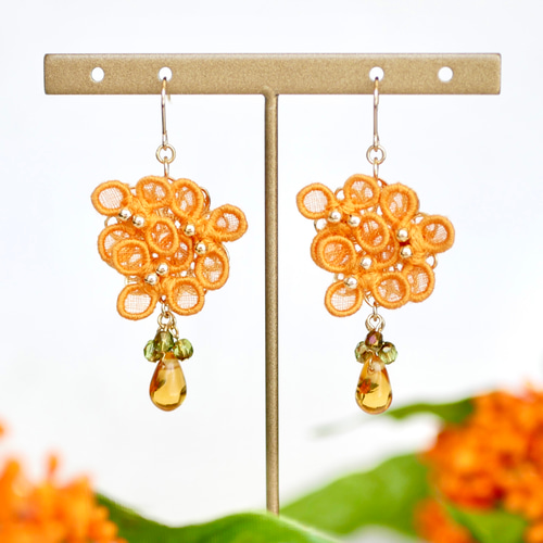 特集&メルマガ掲載】秋香る金木犀ピアス/イヤリング (受注生産