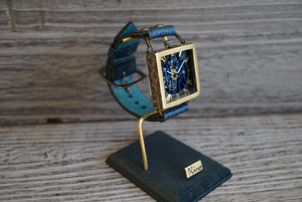 メカニックブルー　スクエア　真鍮　ブルー