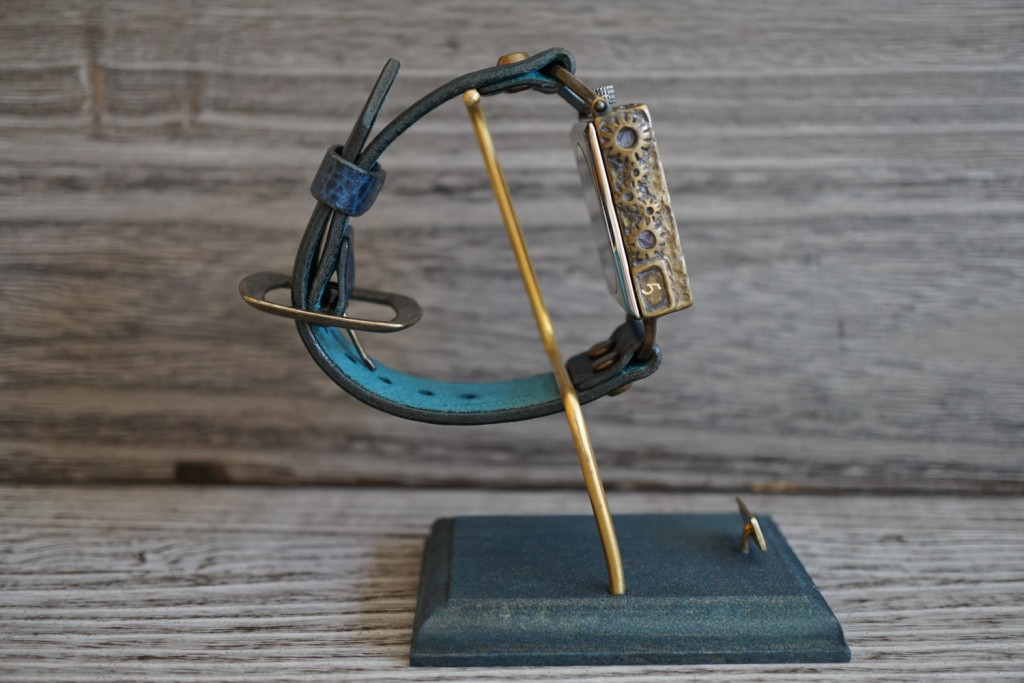 メカニックブルー　スクエア　真鍮　ブルー