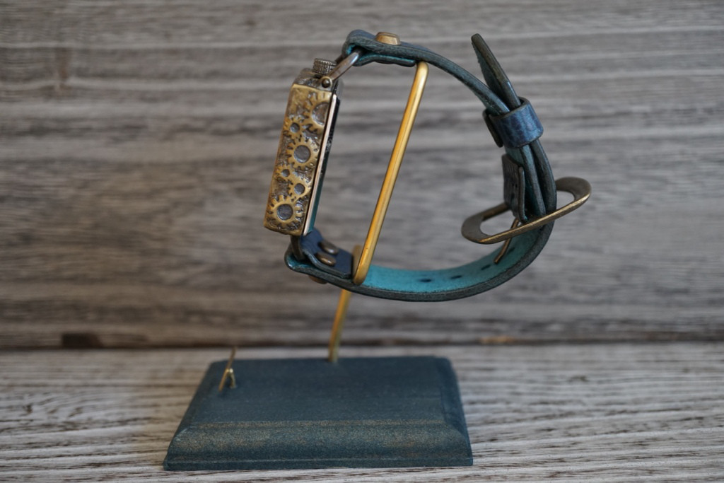 メカニックブルー　スクエア　真鍮　ブルー