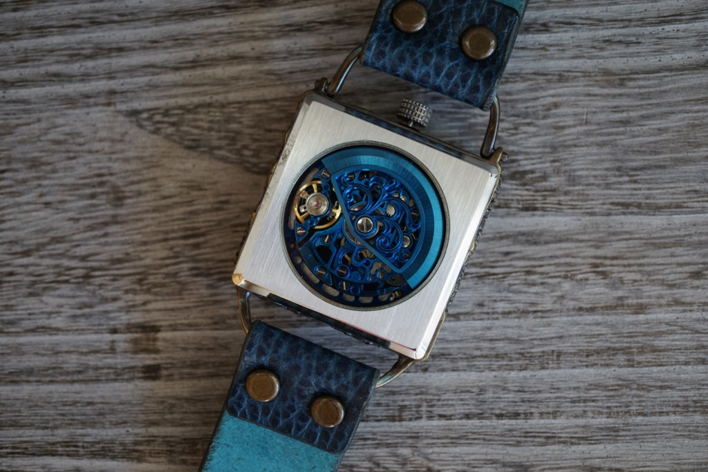 メカニックブルー　スクエア　真鍮　ブルー