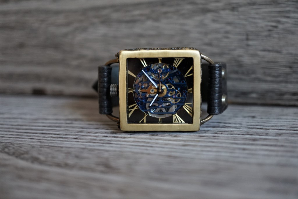 メカニックブルー　スクエア　真鍮　ブラック