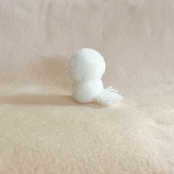 単色ビションカットのぽんぽんチャーム　ミニサイズ（おすわり舌なし）　　　ビションフリーゼ　ボロニーズ　トイプードル 8枚目の画像