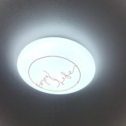 デコレーションワイヤー　レタリングver  ーenjoy life- 円盤型照明　シーリングライト　カバー 3枚目の画像