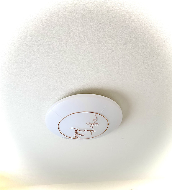 デコレーションワイヤー　レタリングver  ーenjoy life- 円盤型照明　シーリングライト　カバー 5枚目の画像