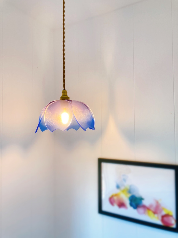 夏の茜空「パート・ド・ヴェールシェード」の花型ランプ 夏の茜空「パート・ド・ヴェールシェード」の花型ランプ 美術品