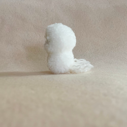 単色ビションカットのぽんぽんチャーム　ミニサイズ（おすわり舌あり）　　　ビションフリーゼ　トイプードル　ボロニーズ 9枚目の画像