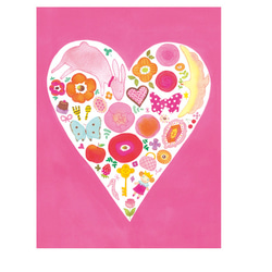 Heart Art (ピンク）A4ポスター 5枚目の画像