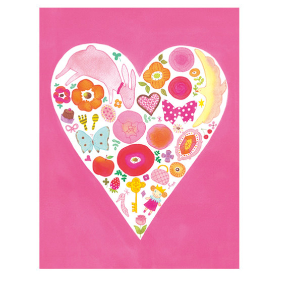 Heart Art (ピンク）A4ポスター 5枚目の画像