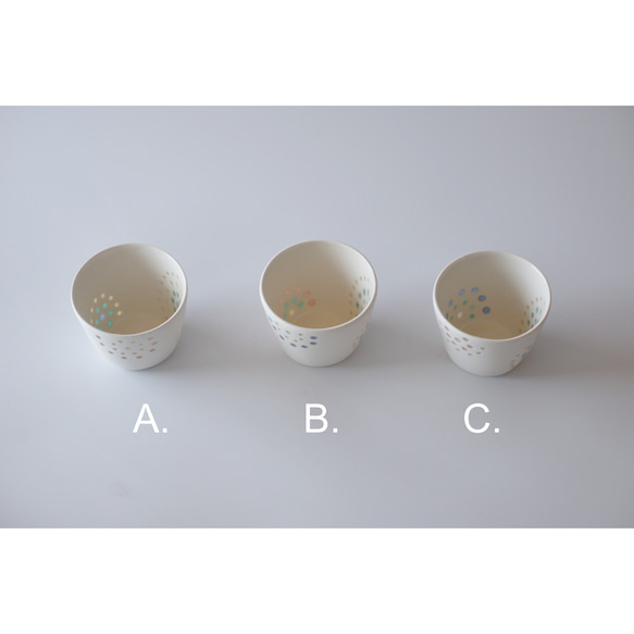 &lt;季節性限定&gt; Abuku mini cup 花火蕎麥麵 choko 杯/燭台 彩色釉 第5張的照片