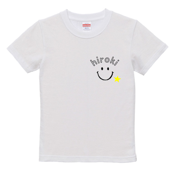 スマイルカラフルＴシャツ★ハート＆星★赤ちゃん～大人サイズまで★プリントカラー14色★お揃い★ 4枚目の画像