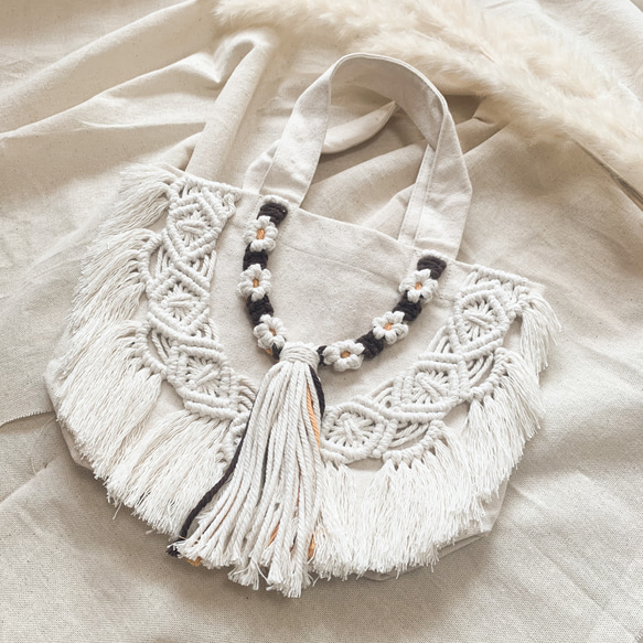 macrame tote bag