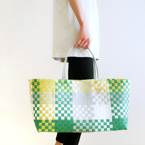 【最終値下げ】フェイラー　プラ カゴバック　BAG L ペールグリーン 最終値下げ】フェイラー プラ カゴバック BAG L ペールグリーン