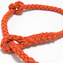 注文製作 送料無料　6本編み　パラシュートコードでできた　和犬用ハーフチョークカラー　金属アレルギーのワンちゃんに最適！ 2枚目の画像