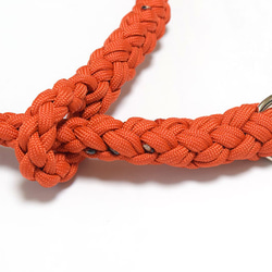 注文製作 送料無料　6本編み　パラシュートコードでできた　和犬用ハーフチョークカラー　金属アレルギーのワンちゃんに最適！ 4枚目の画像