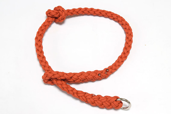 注文製作 送料無料　6本編み　パラシュートコードでできた　和犬用ハーフチョークカラー　金属アレルギーのワンちゃんに最適！ 1枚目の画像