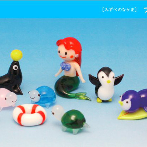 夏の海  ガラス細工 吹きガラス体験より夏の限定色の登場です！ マリンソーダ