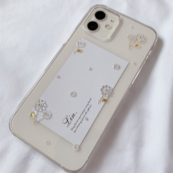 FlowerGarden iPhoneケース iPhone13 クリアフラワー シンプル かわいい クリアケース 4枚目の画像