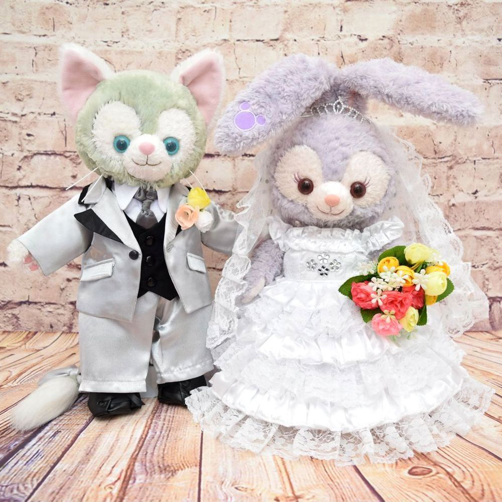 香港ディズニー限定 ステラ・ルーSS＋ハンドメイドドレス＋トイスケルトン ステラルー♡香港SSサイズ♡お耳ピンクルーちゃん♡トイ
