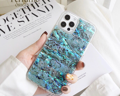 キラキラ天然シェル✨アバロンシェル ブルー 青色 貝殻 オリジナル