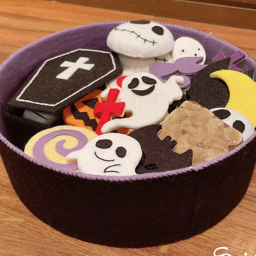 SHIDO-RICO フェルトで作るハロウィンクッキー 型紙&レシピ 型紙 Shido