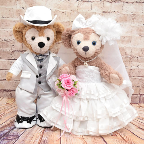 ダッフィー - かよ❤︎ダッフィーシェリーメイウエディング Disney ダッフィーシェリーメイ ウェディング 結婚式 名入れ刺繍