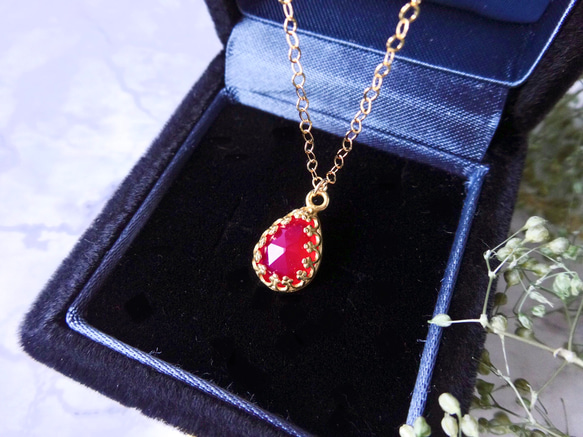 フューシャはピンクカルセドニー◇オーダーページ◇14kgf 現品のみ！ フューシャピンクカルセドニー の14kgf 天然石 シンプル