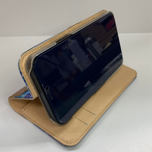 期間限定セール♪ 倉敷帆布 ストライプ柄織✕本革 iPhoneケース