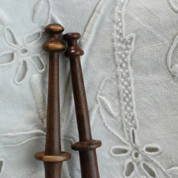 アンティーク 木製ボビン 糸巻き 2本セット N 5枚目の画像