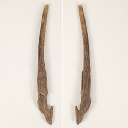【温泉流木】かぎ針のような形状の上質な枝流木 枝 流木素材 インテリア素材 木材 2枚目の画像