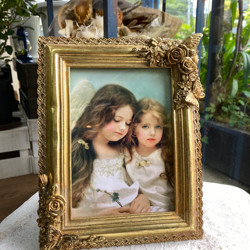 アンティークフレームG☆1931年超希少なBIRGITアンティークミニカード