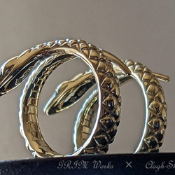 【受注生産】～GRIM Works～｜K18｜Snake　Ring｜スネークリング｜ヘビ｜18金素材｜オッドアイ可能です 7枚目の画像