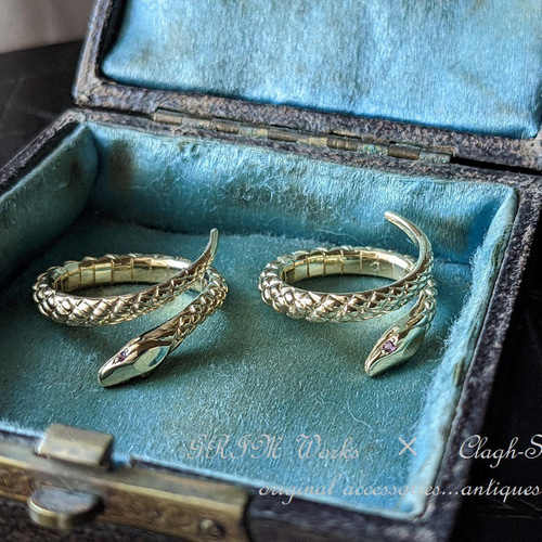 受注生産】~GRIM Works~|K18|Snake Ring|スネークリング 受注生産】~GRIM Works~|K18|Snake Ring|スネークリング