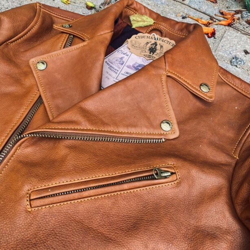 TARONジップ使用△ヴィンテージ60s復刻 上質 カウレザー使用 ダブル